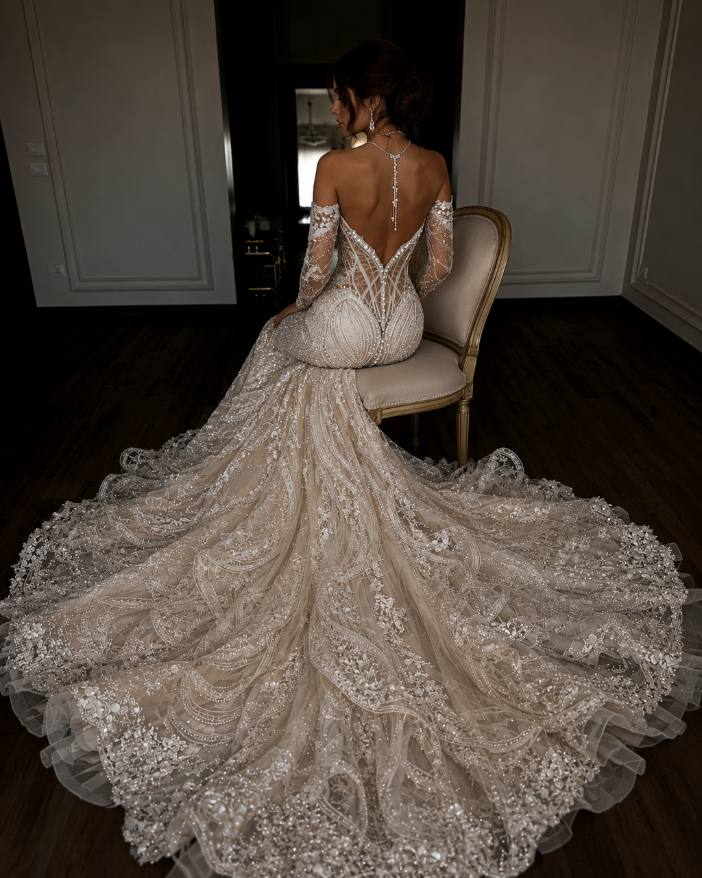 ADELAINE Couture Structured Mermaid Wedding Dress