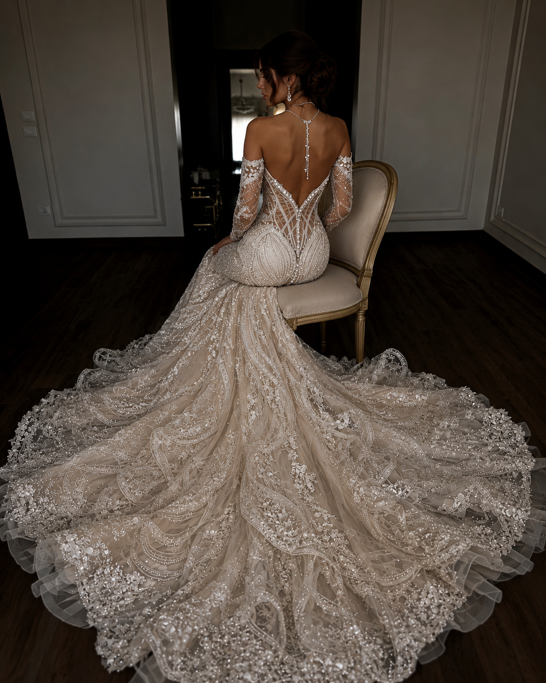 ADELAINE Couture Structured Mermaid Wedding Dress