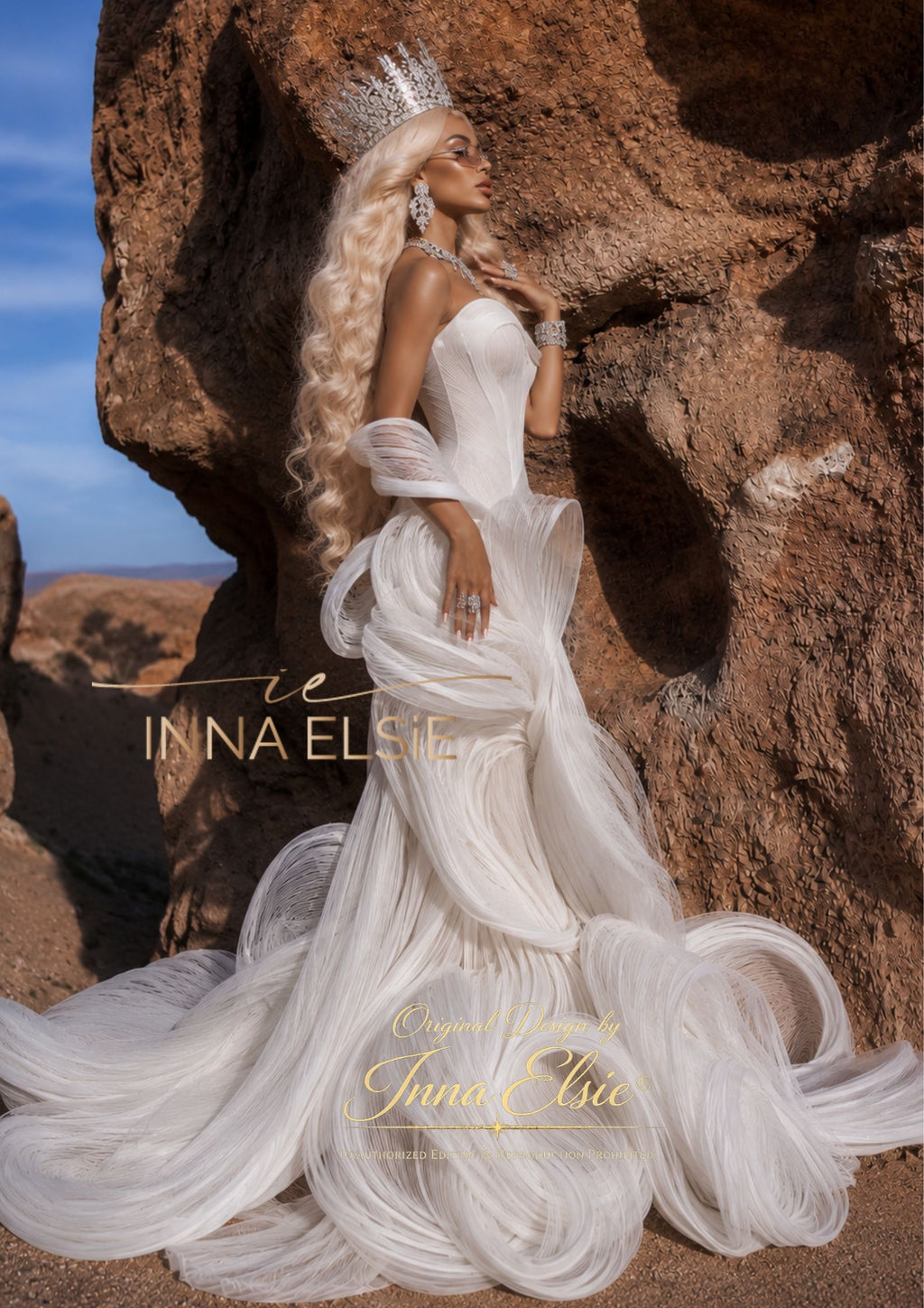 ORIELLE Sculptural Couture Mermaid Wedding Dress