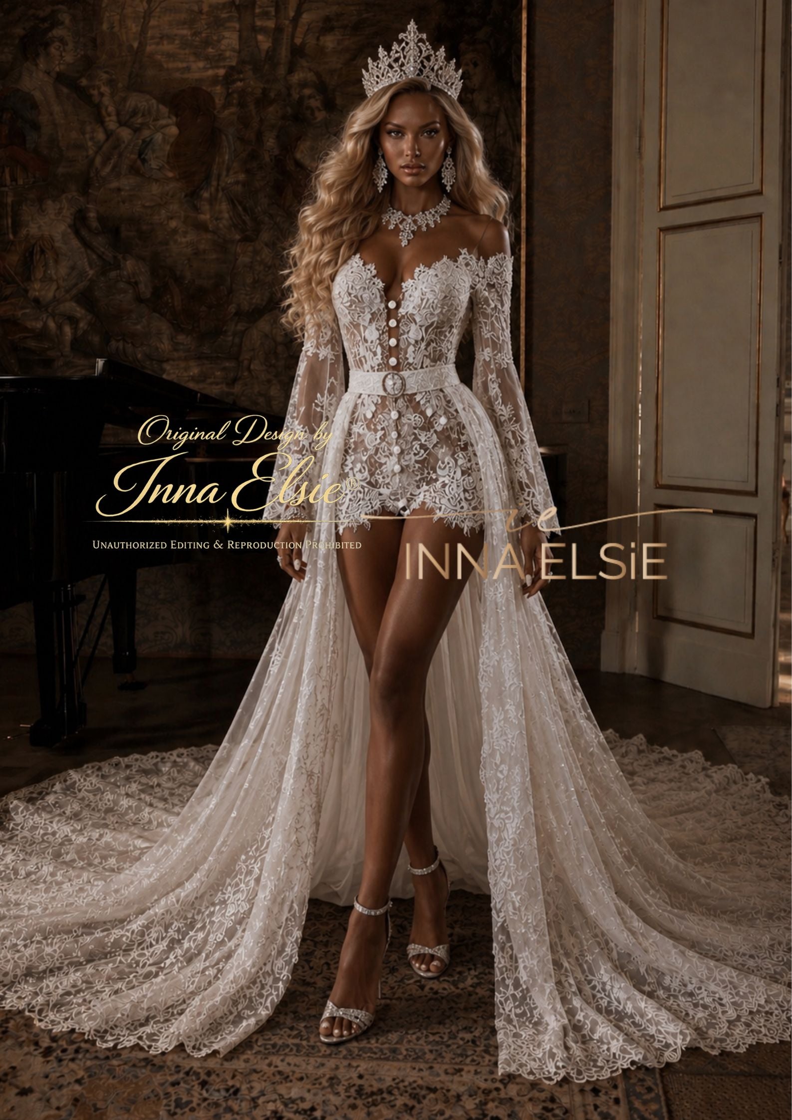 REMY Two-Piece Luxury Couture Bridal Robe