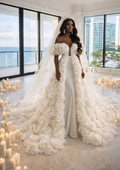AMIRA Luxury Couture Bridal Cape Robe