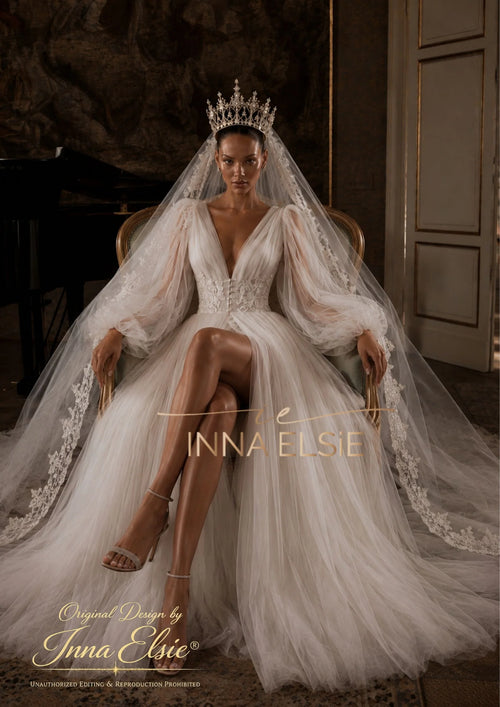 AMINA Tulle Bridal Robe