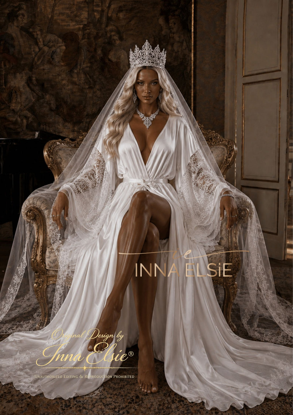 PORSHA Silk Bridal Robe