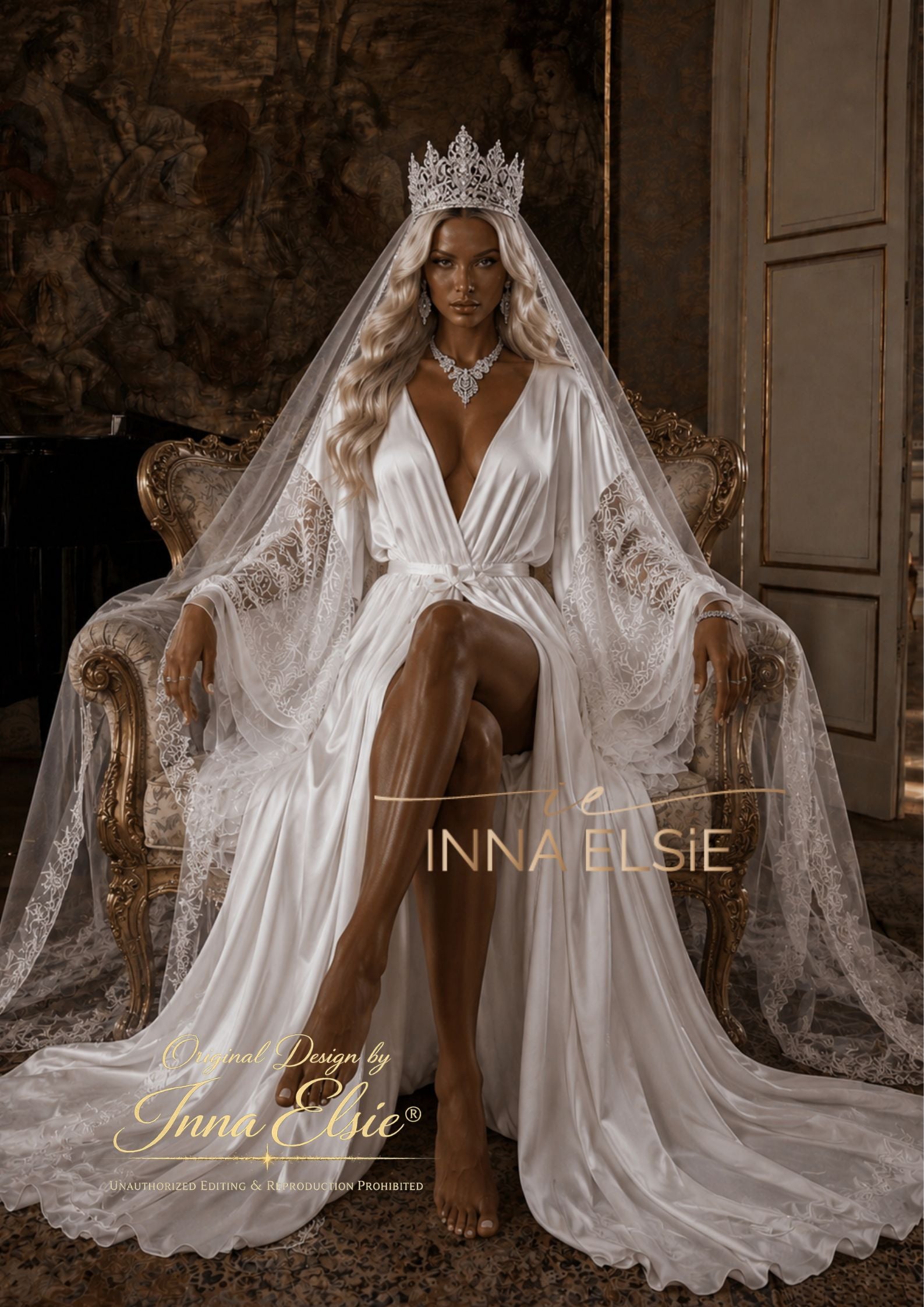 PORSHA Silk Bridal Robe