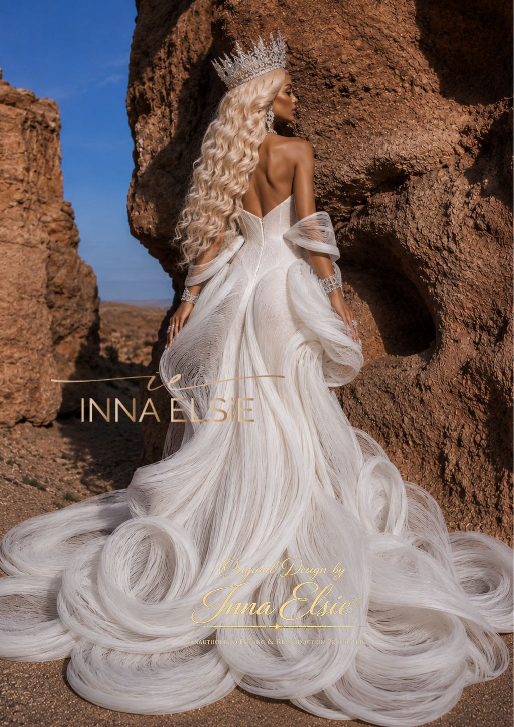 ORIELLE Sculptural Couture Mermaid Wedding Dress