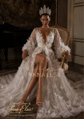 ADEL Tulle Bridal Robe with 3D Butterflies