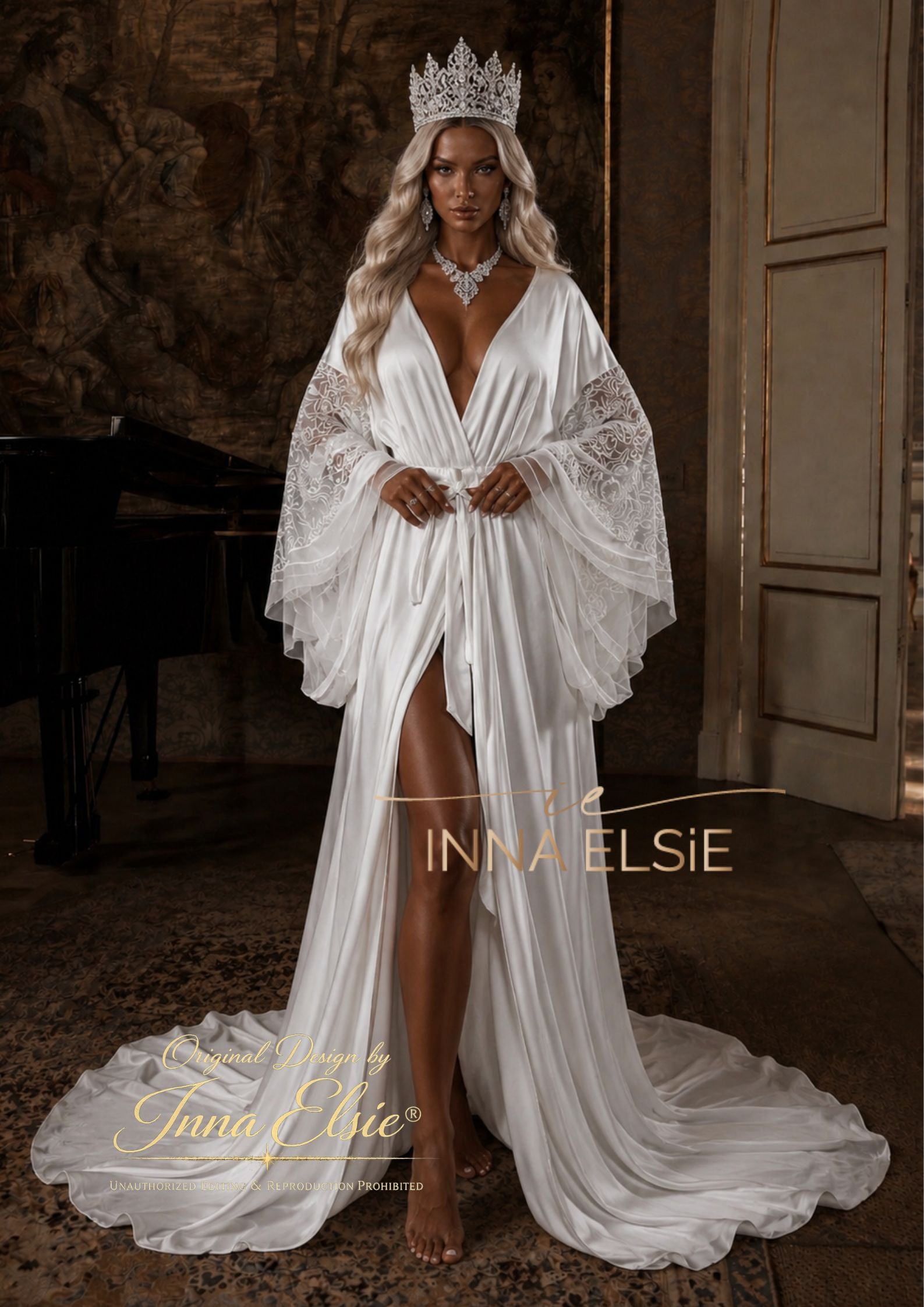 PORSHA Silk Bridal Robe