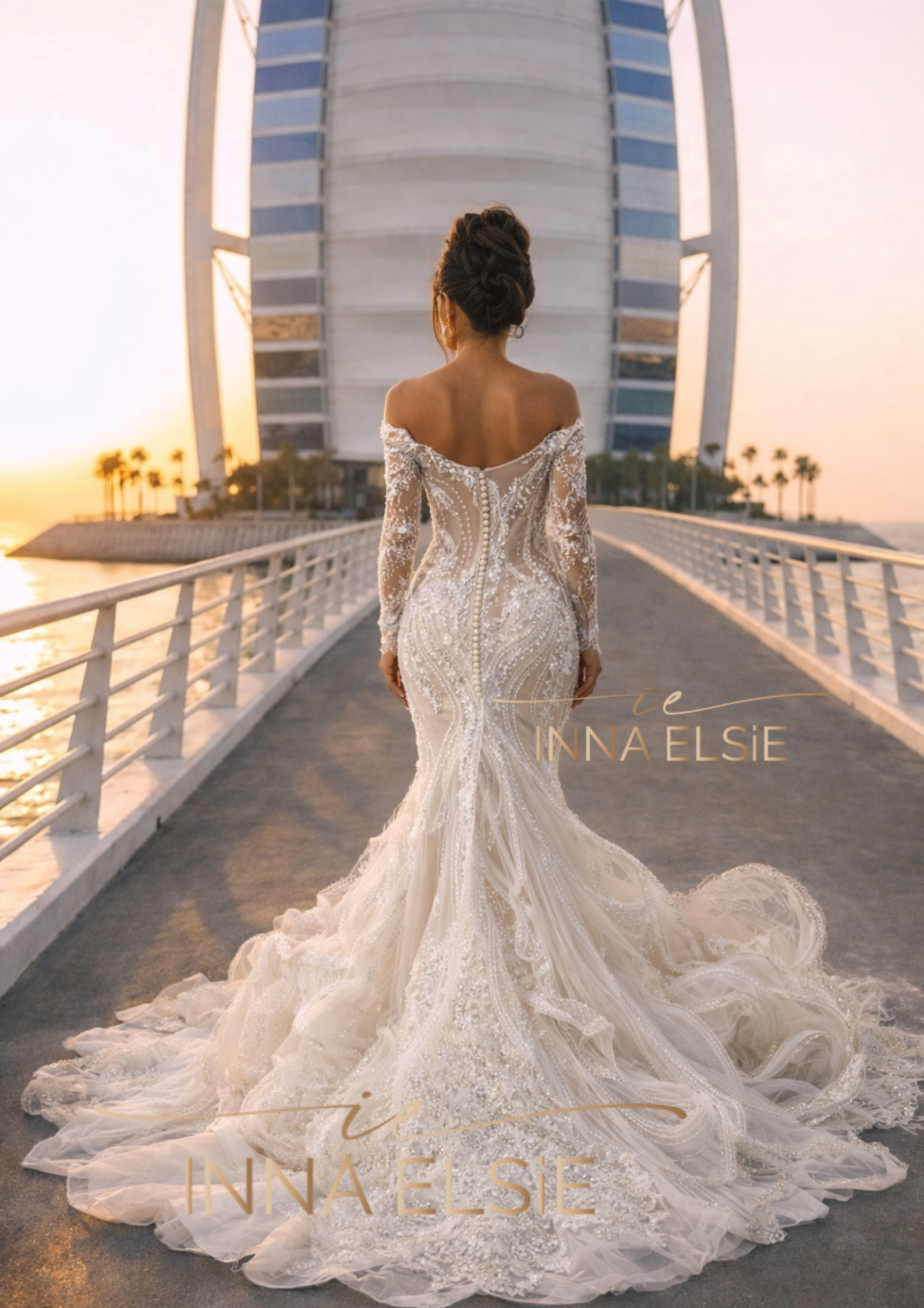 MILAGROS Sculpted Off-Shoulder Dress