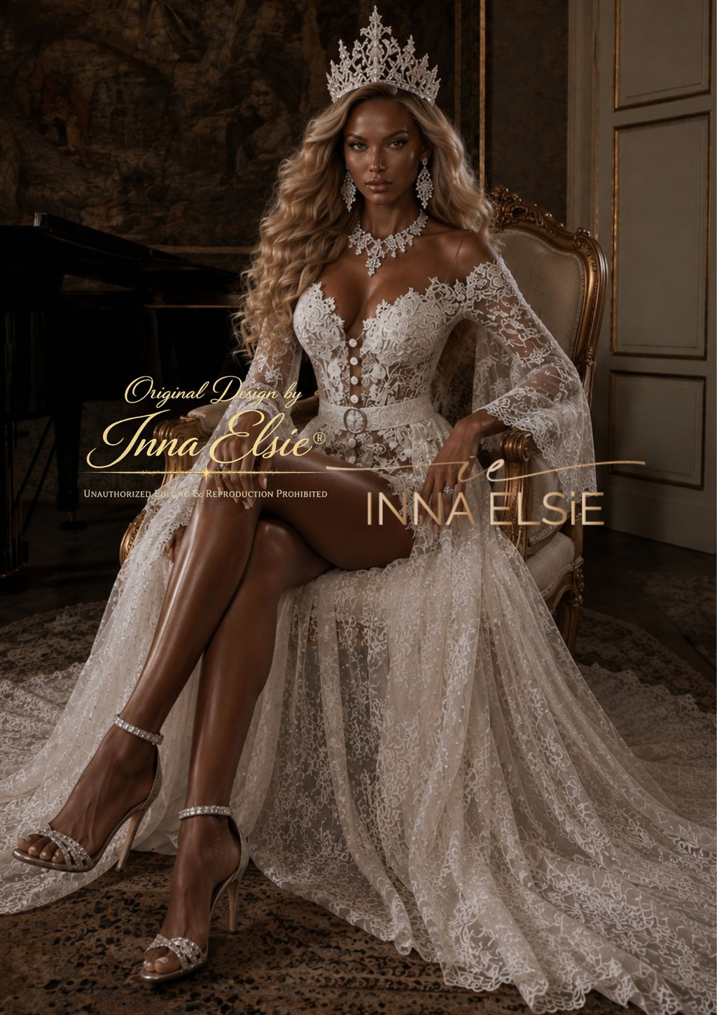 REMY Two-Piece Luxury Couture Bridal Robe
