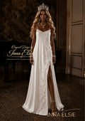 LUCIANA Pearl Satin Bridal Slip Dress