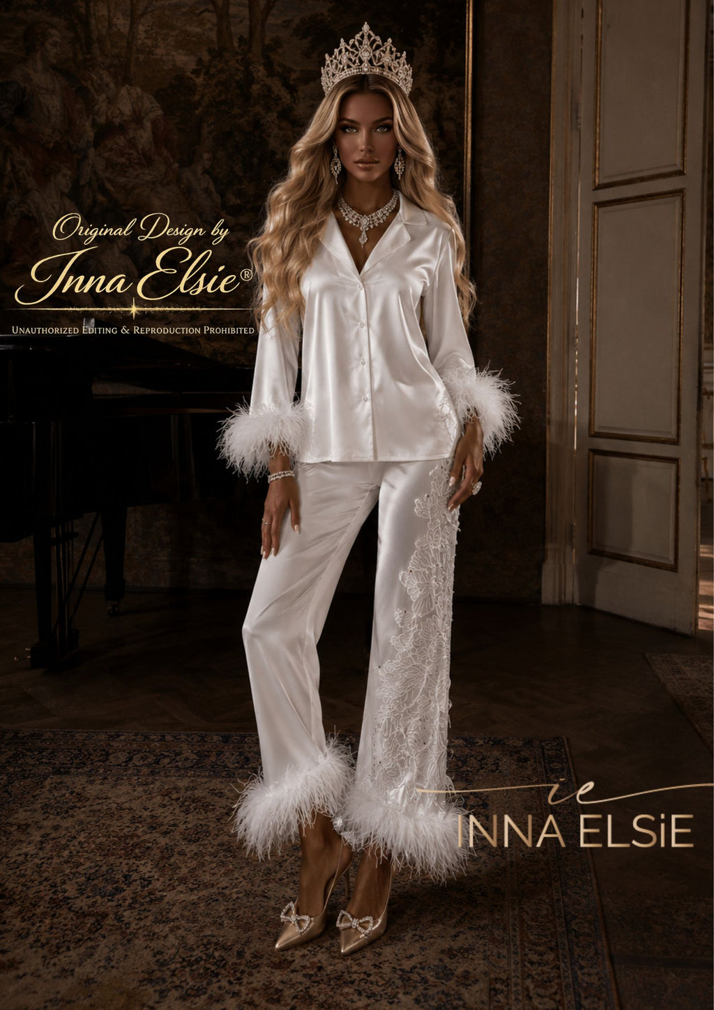 SIMI Luxury Satin Bridal Pajama Set