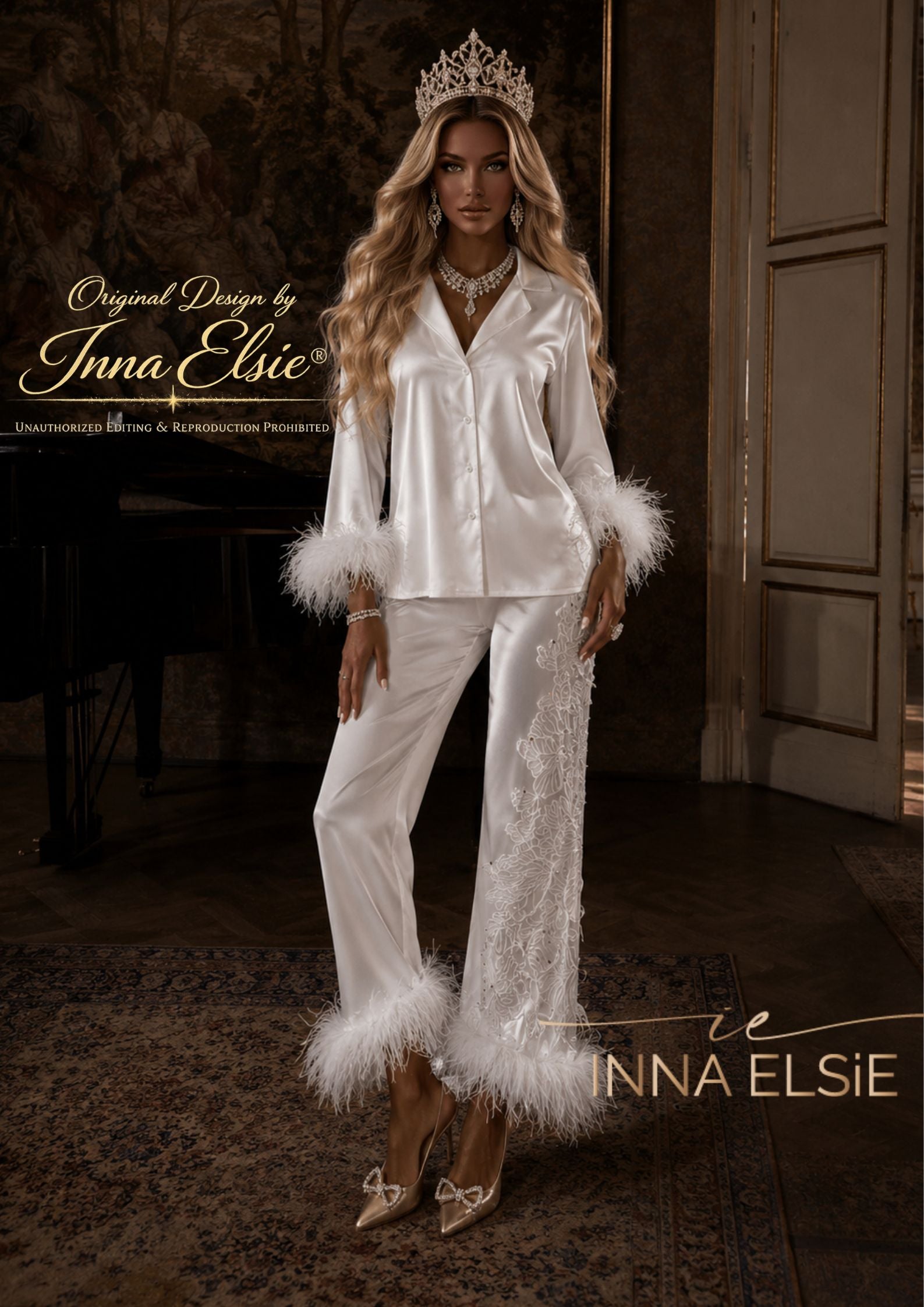 SIMI Luxury Satin Bridal Pajama Set