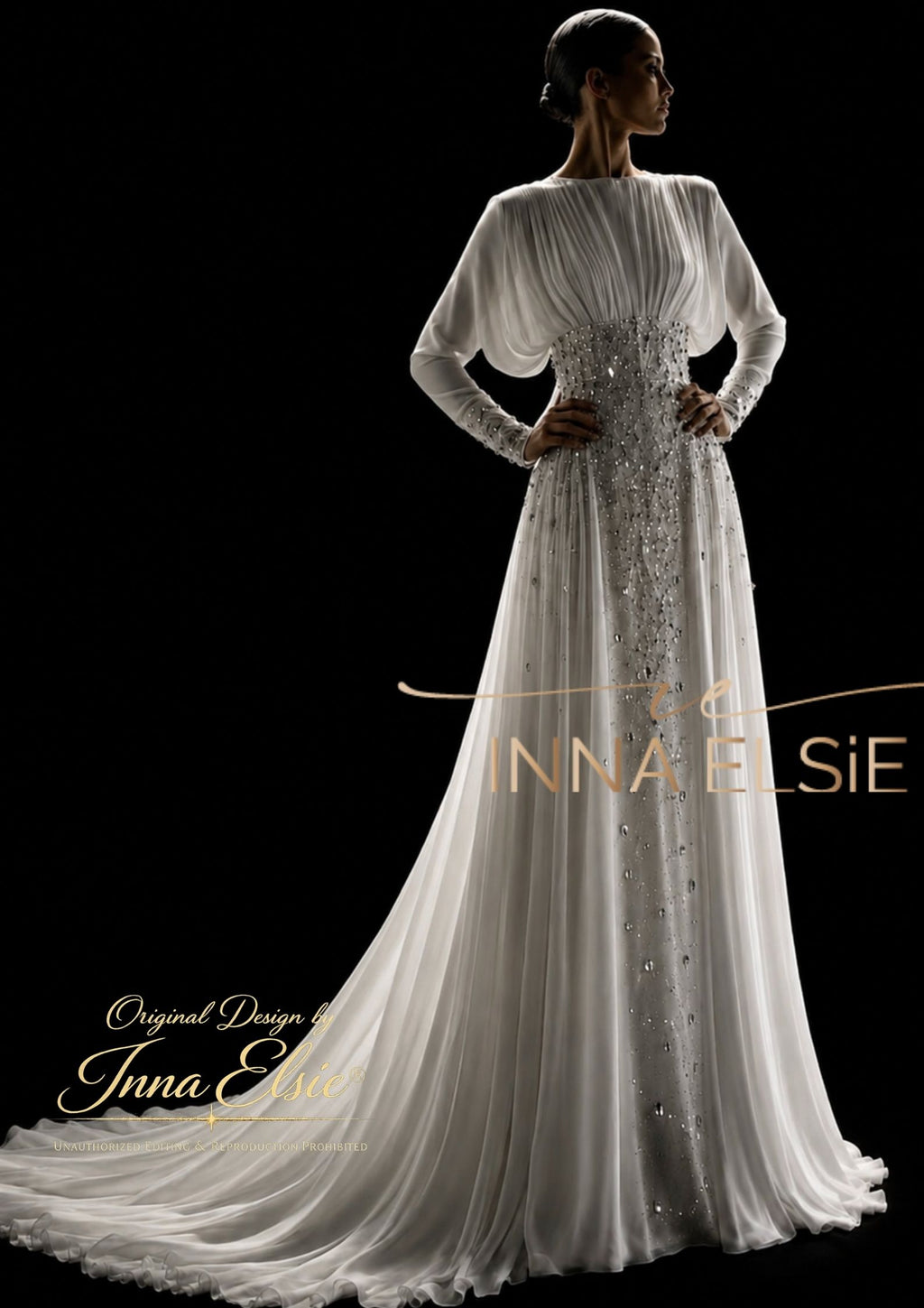 NASTASIA Flowing Wedding Gown