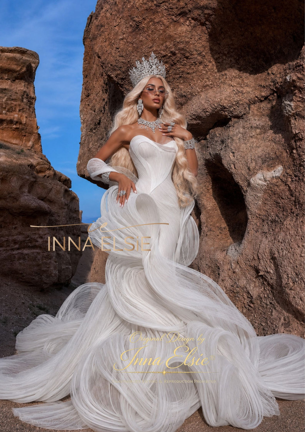 ORIELLE Sculptural Couture Mermaid Wedding Dress