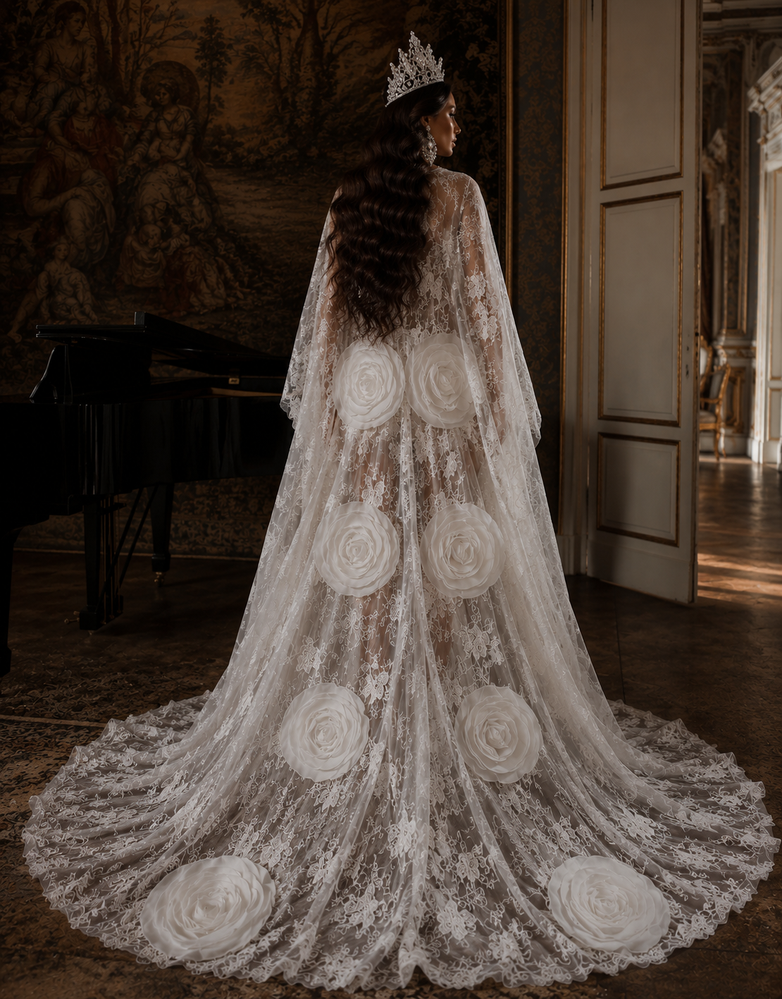 POLLY Luxury Lace Bridal Robe