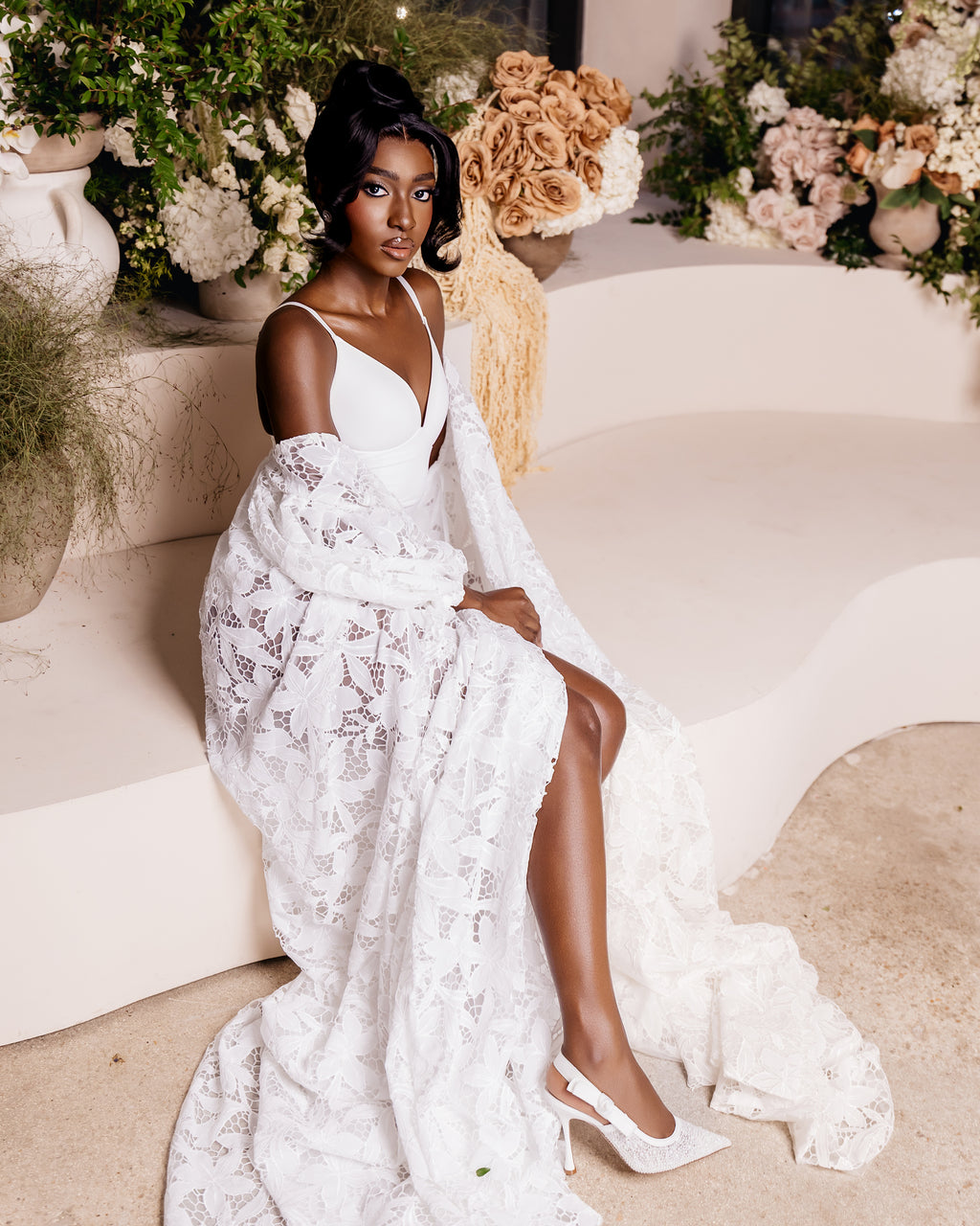 AMUSI Luxury Bridal Robe Cape