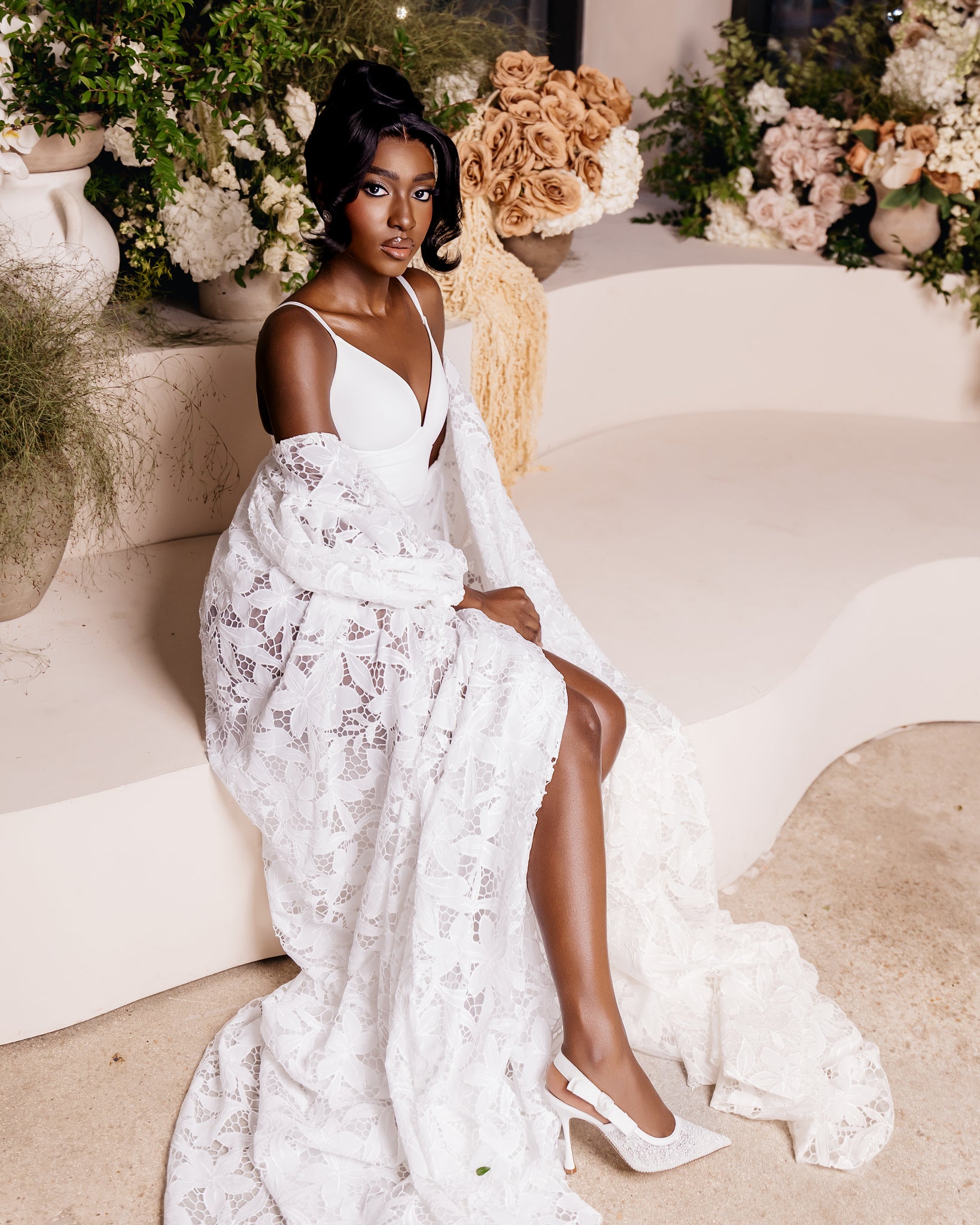 AMUSI Luxury Bridal Robe Cape