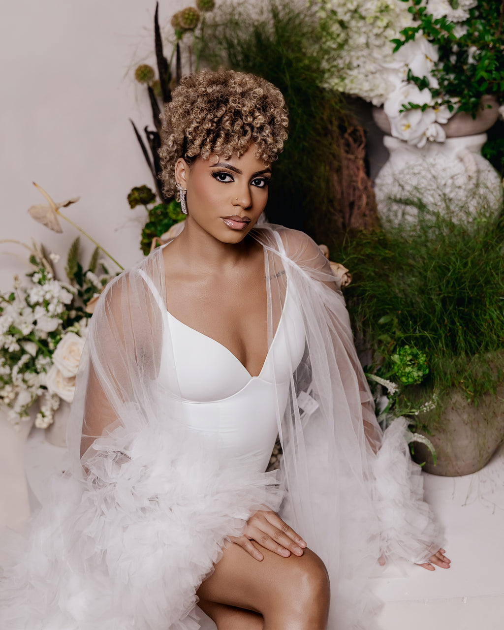 KELSEY Luxury Tulle Bridal Robe
