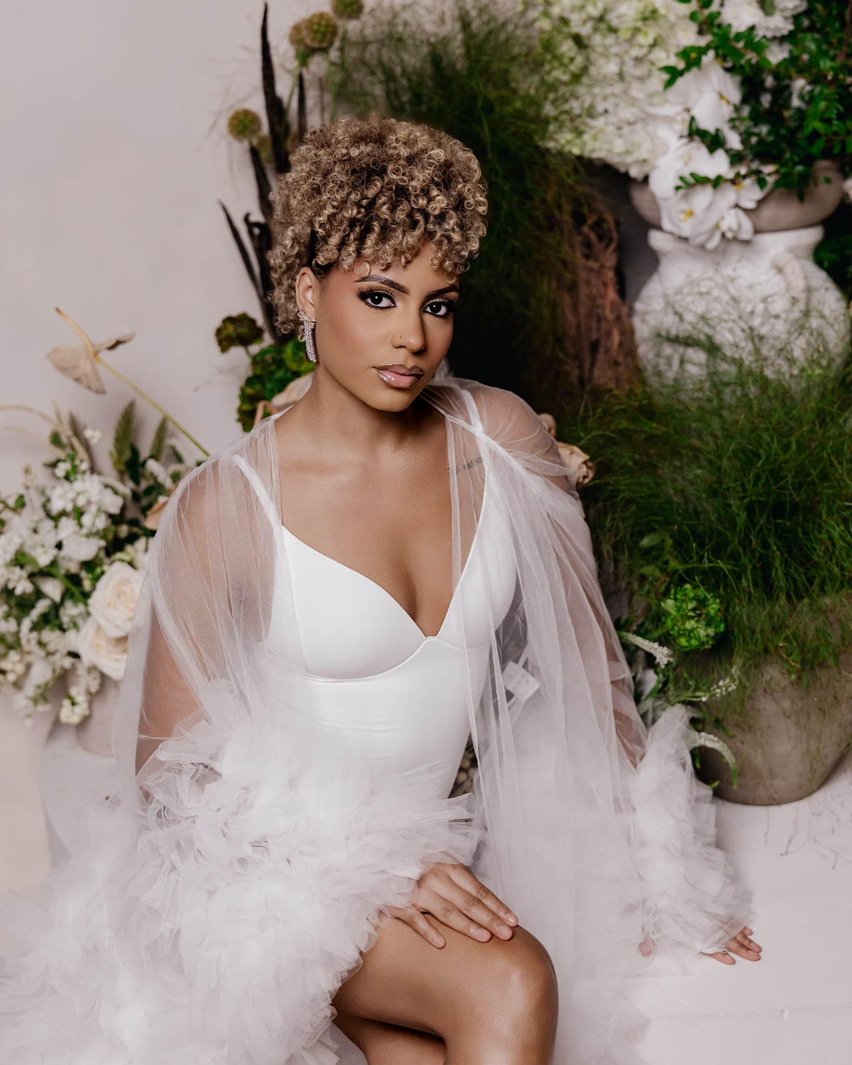 KELSEY Luxury Tulle Bridal Robe