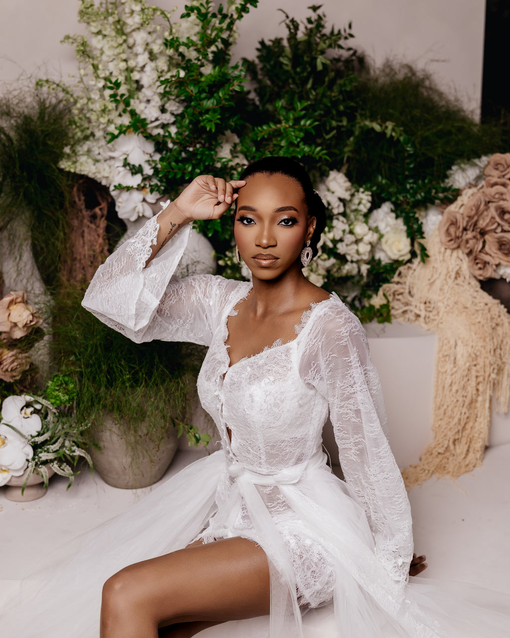 SAMARA Luxury Lace Tulle Bridal Robe