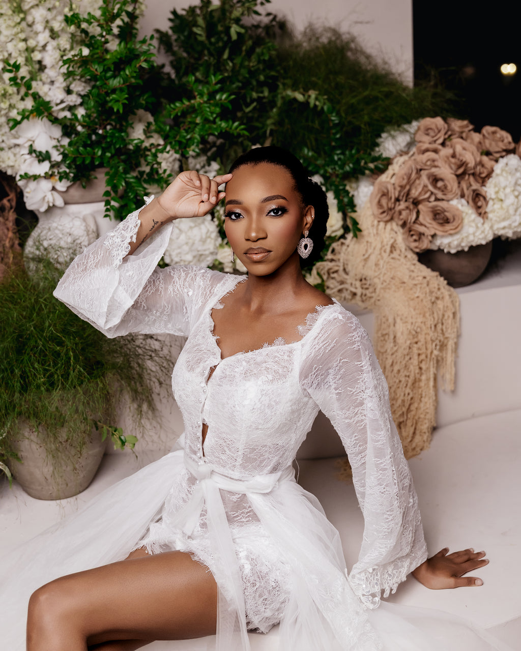 SAMARA Luxury Lace Tulle Bridal Robe