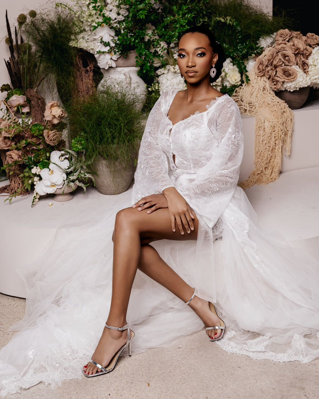 SAMARA Luxury Lace Tulle Bridal Robe