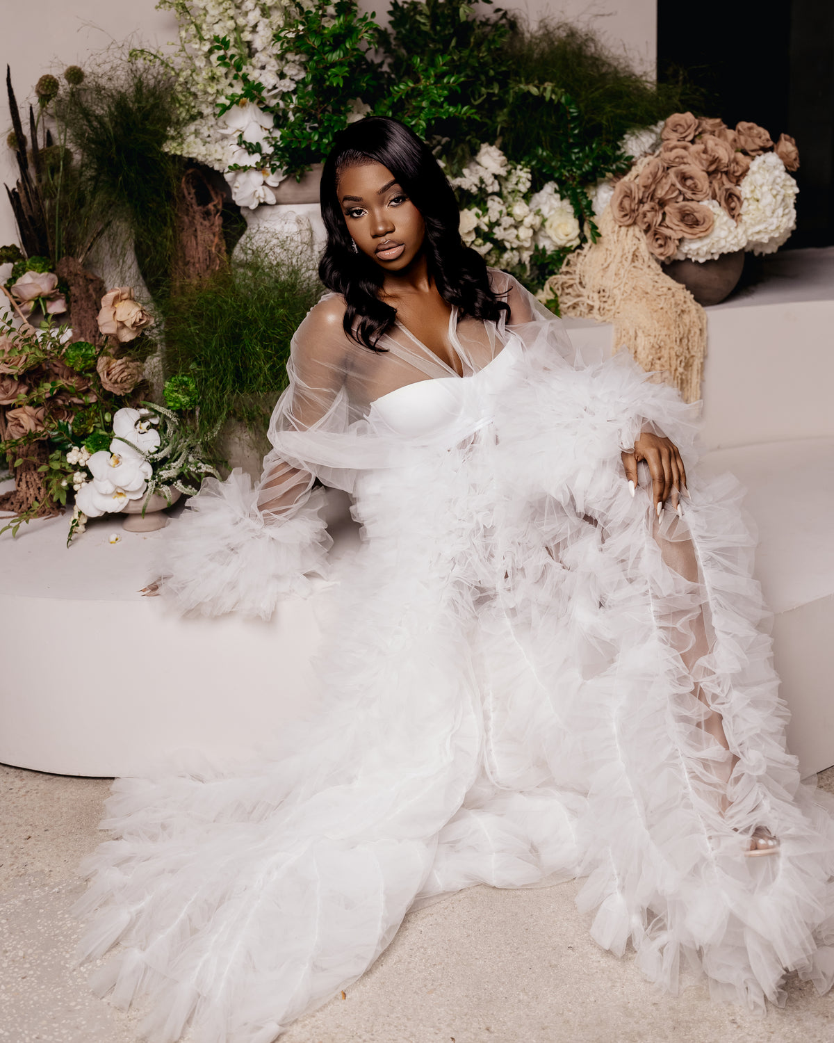 KELSEY Luxury Tulle Bridal Robe