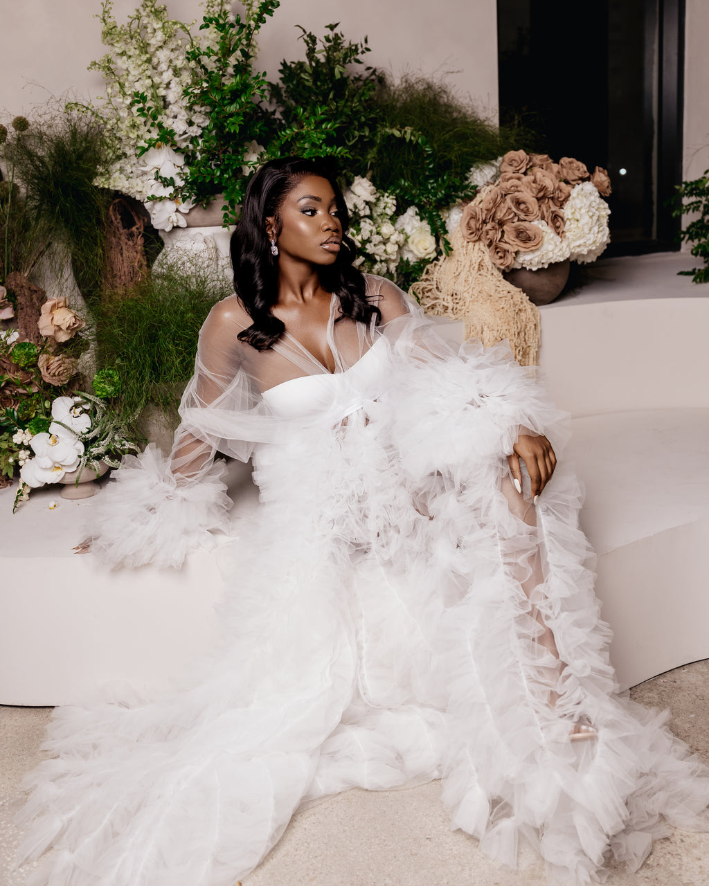 KELSEY Luxury Tulle Bridal Robe