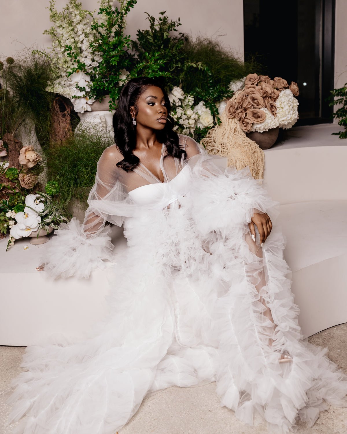 KELSEY Luxury Tulle Bridal Robe