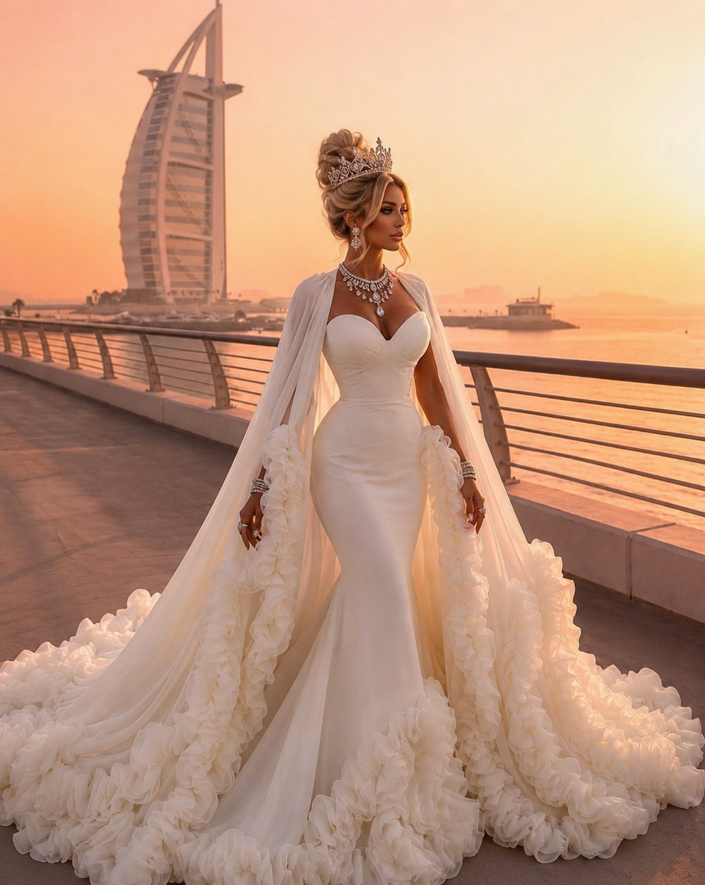 ALMA Wedding Dress with Cape