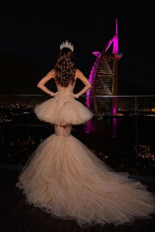 ADRIANA CHAMPAGNE Couture Dress