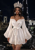 COCO Off-Shoulder Bridal Prep Robe