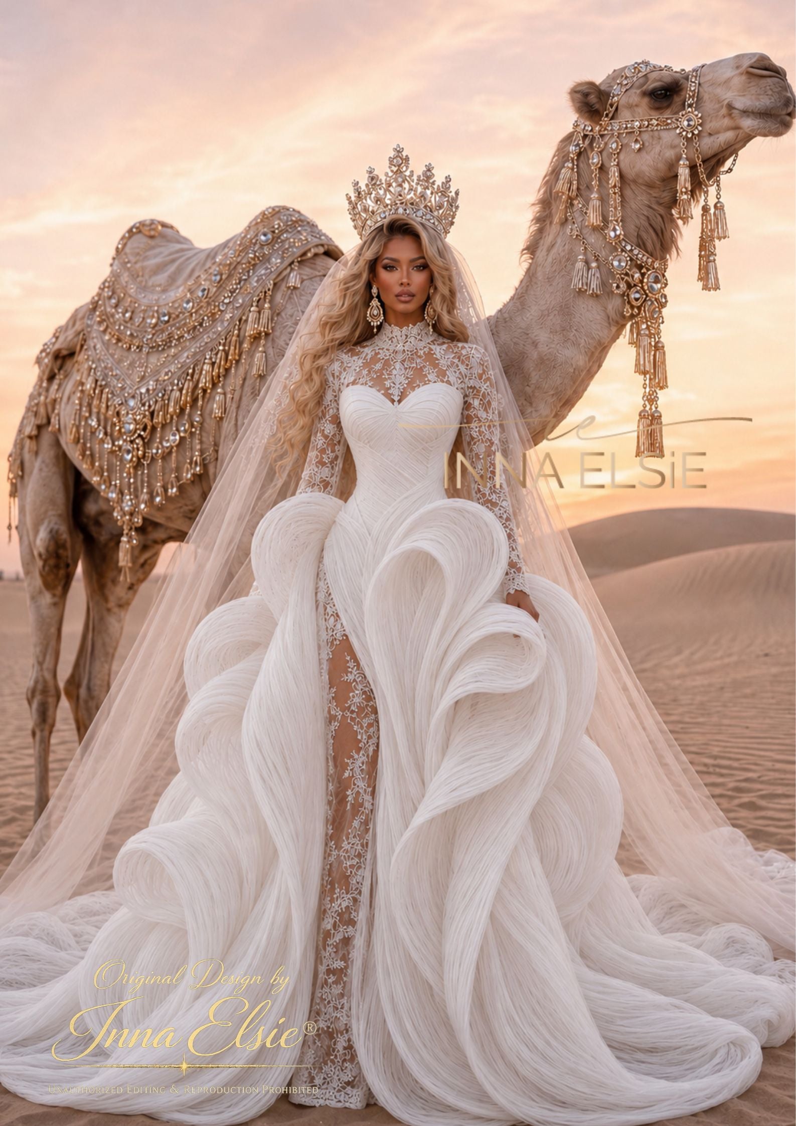 HANNA Sculptured Lace Couture Gown