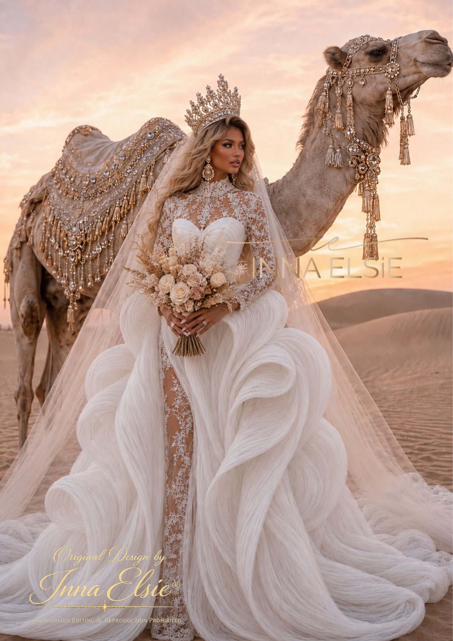 HANNA Sculptured Lace Couture Gown