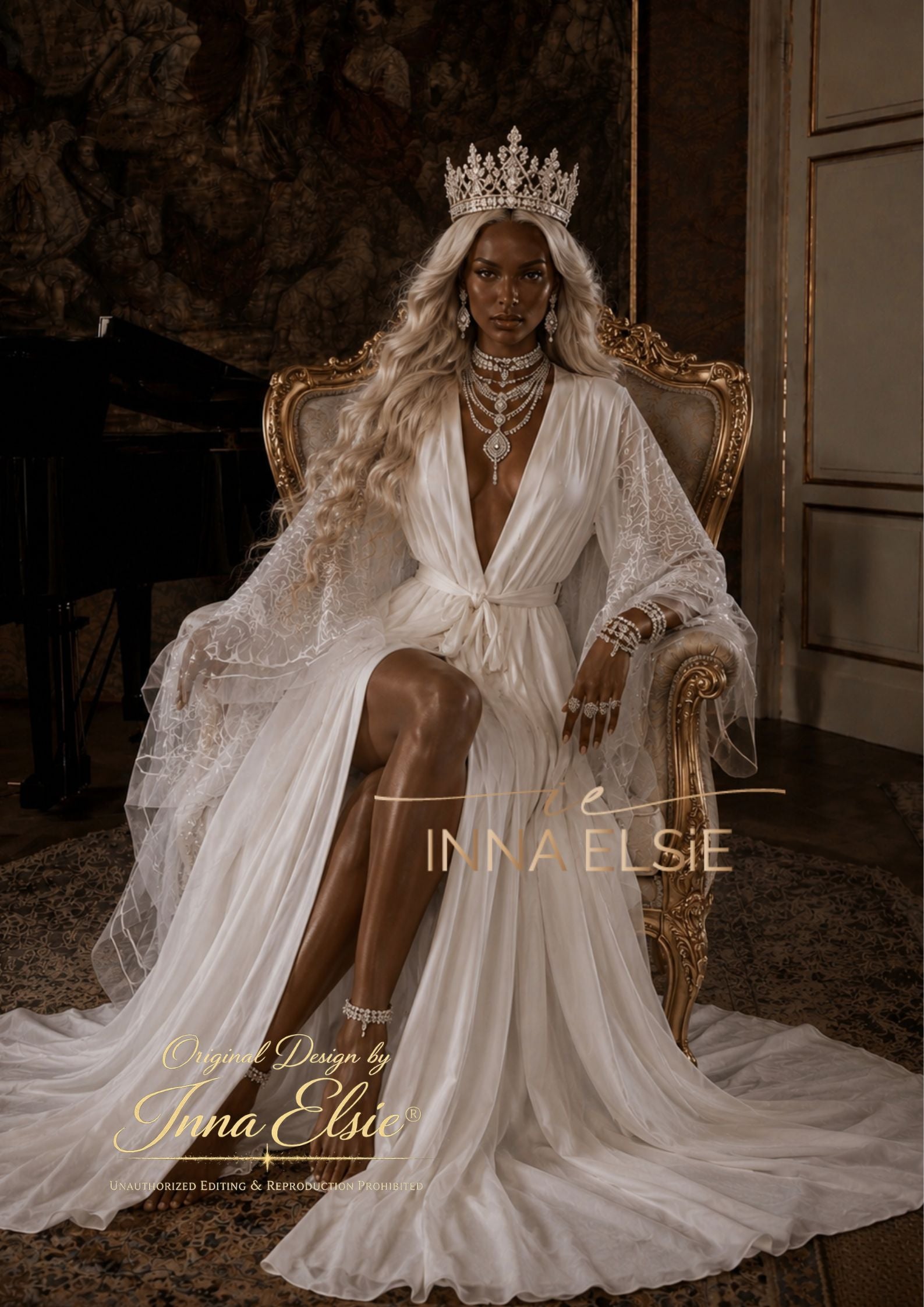 MILANA Luxury Silk Bridal Robe