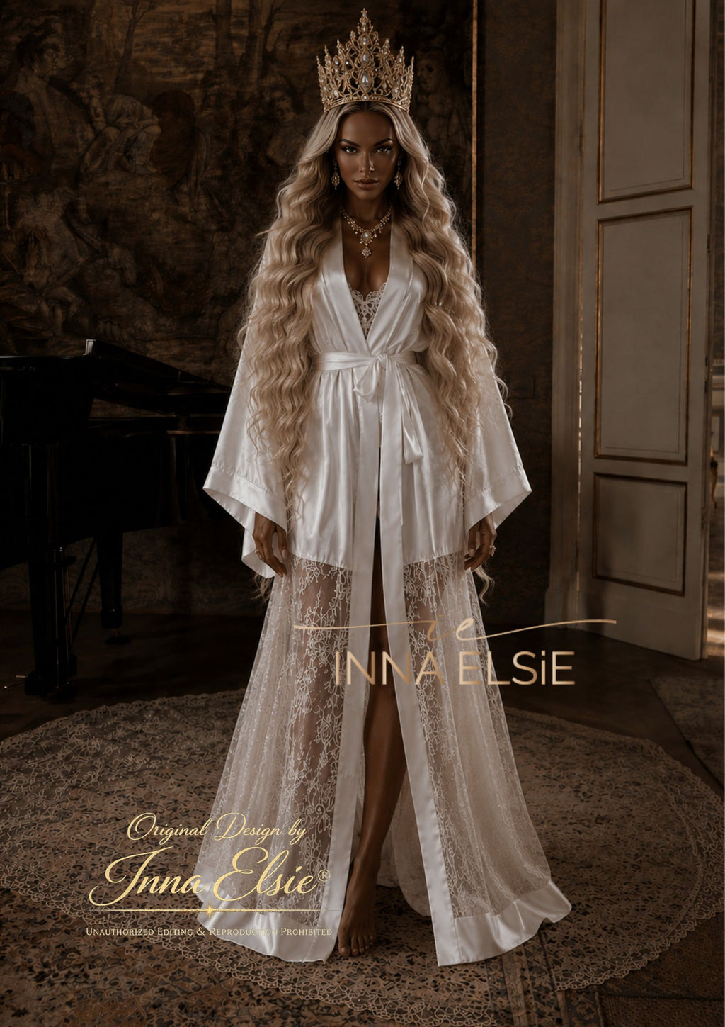 SAHAR Luxury Silk Bridal Robe