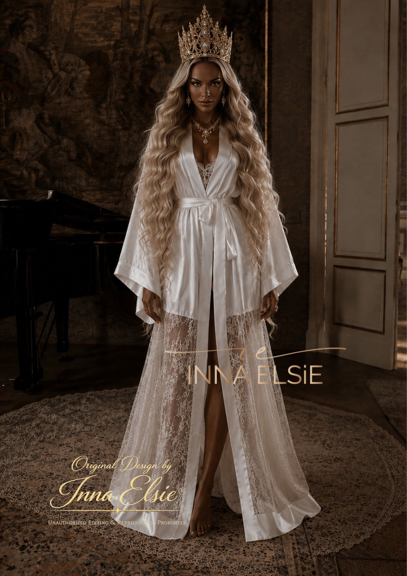 SAHAR Luxury Silk Bridal Robe