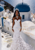 EVANGELINE Wedding Dress with 3D Flowers