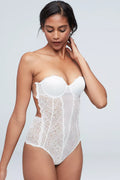 KAMALIA Lace Bridal Bodysuit Strapless