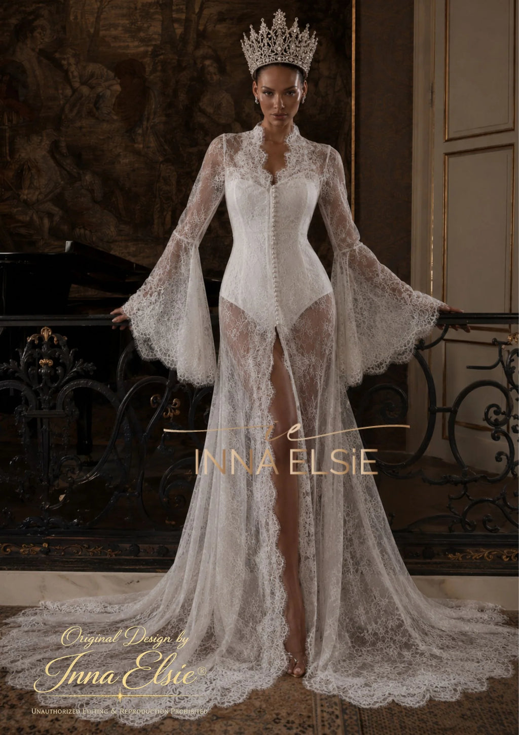 STEFANI Lace Bridal Robe