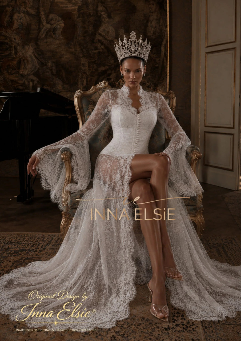 STEFANI Lace Bridal Robe