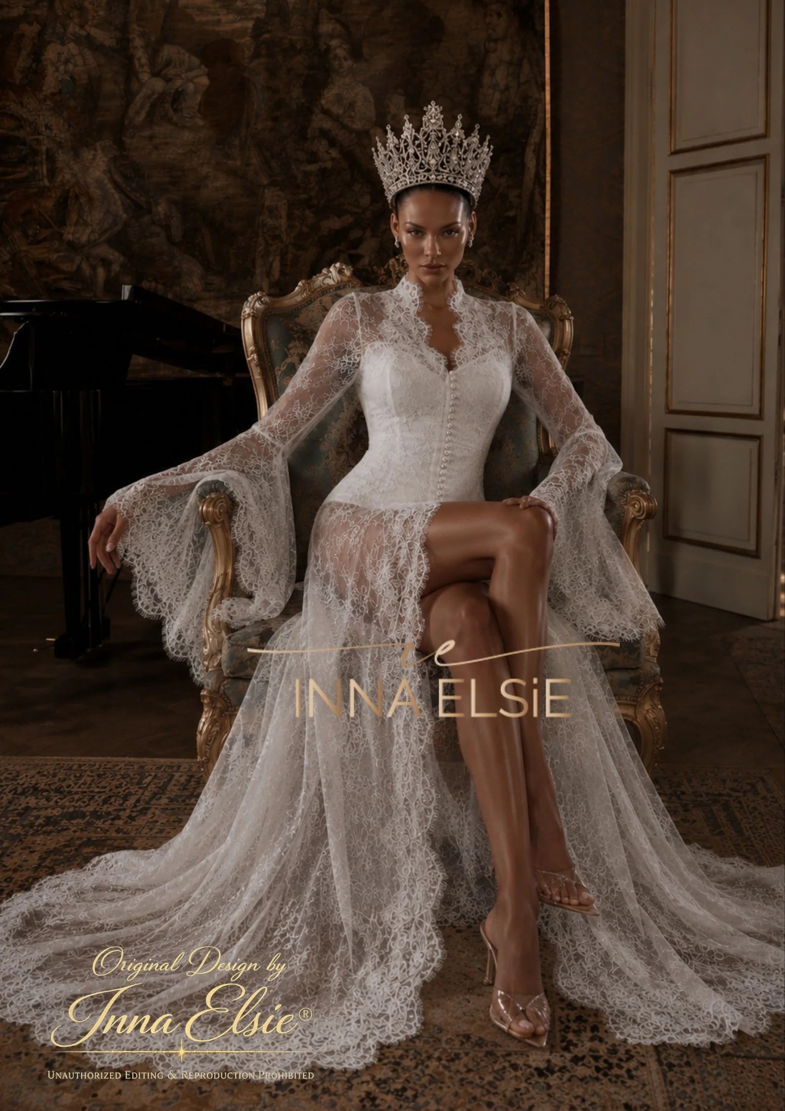 STEFANI Lace Bridal Robe