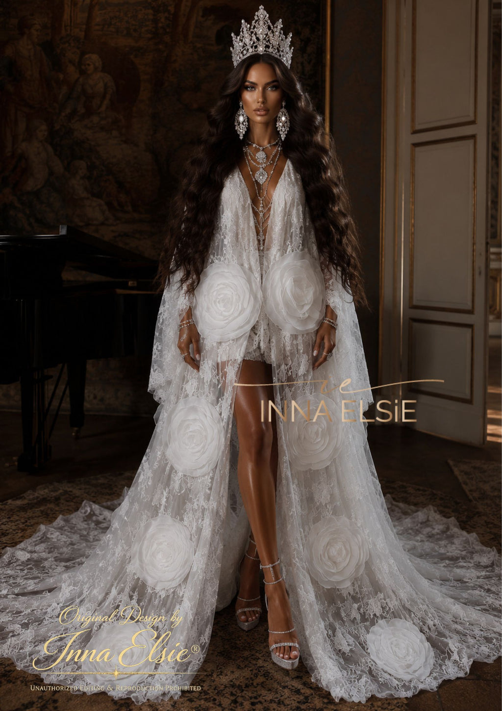 POLLY Luxury Lace Bridal Robe