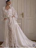 custom robe + slip dress