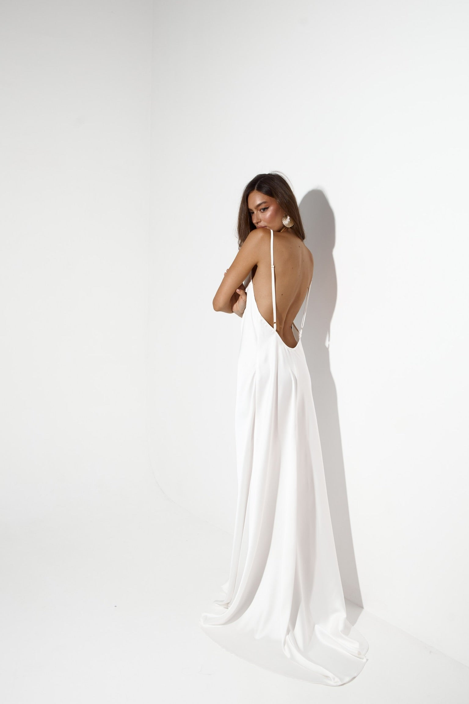 VIDA Long Bridal Slip Dress