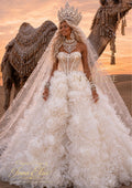 MONTANA Couture Wedding Dress with Floral Ball Gown Skirt