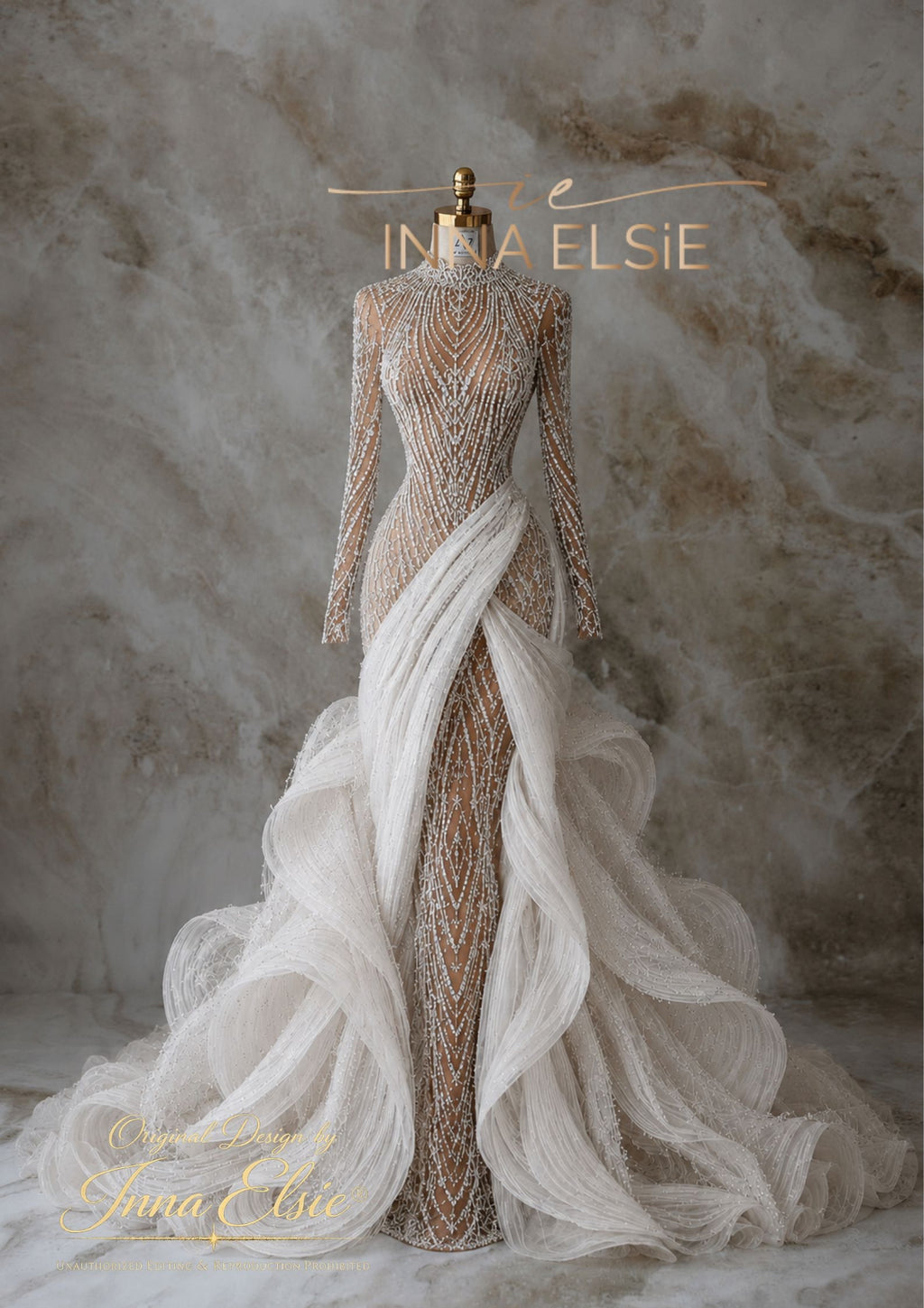 JOLINA Sculptural Couture Wedding Dress