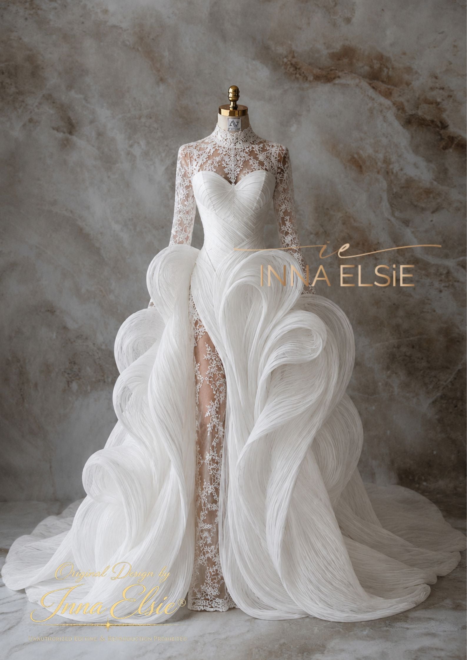 HANNA Sculptured Lace Couture Gown