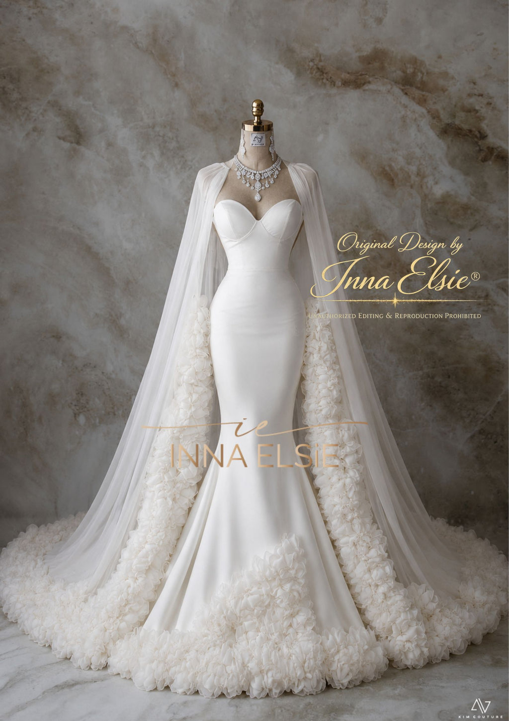 ALMA Wedding Dress with Cape