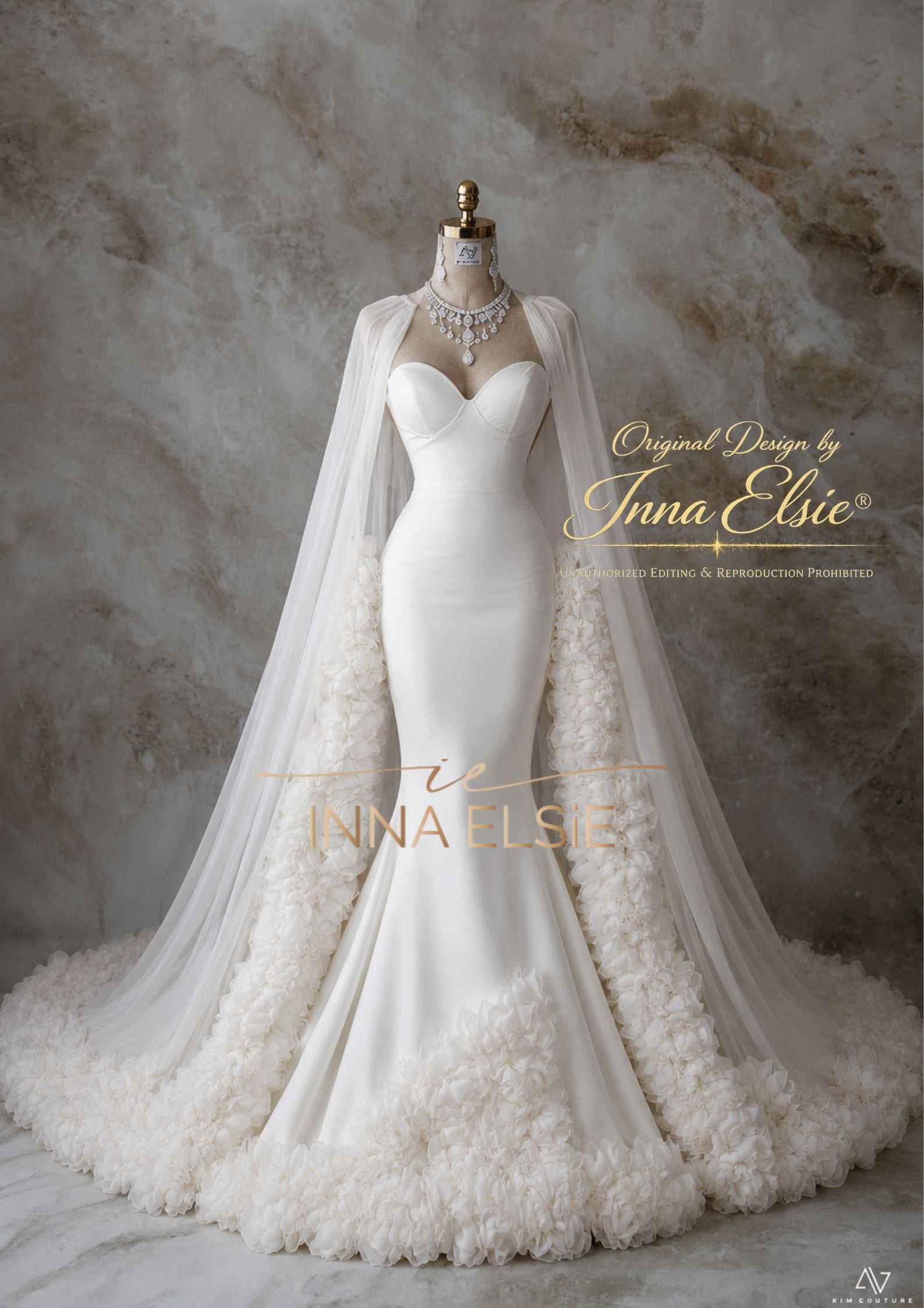 ALMA Wedding Dress with Cape